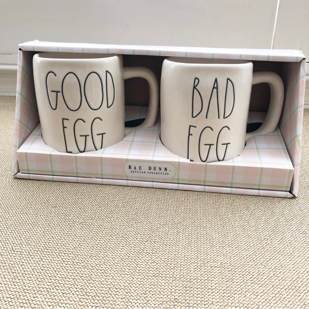 NEW Rae Dunn Good Egg Bad Egg Mugs